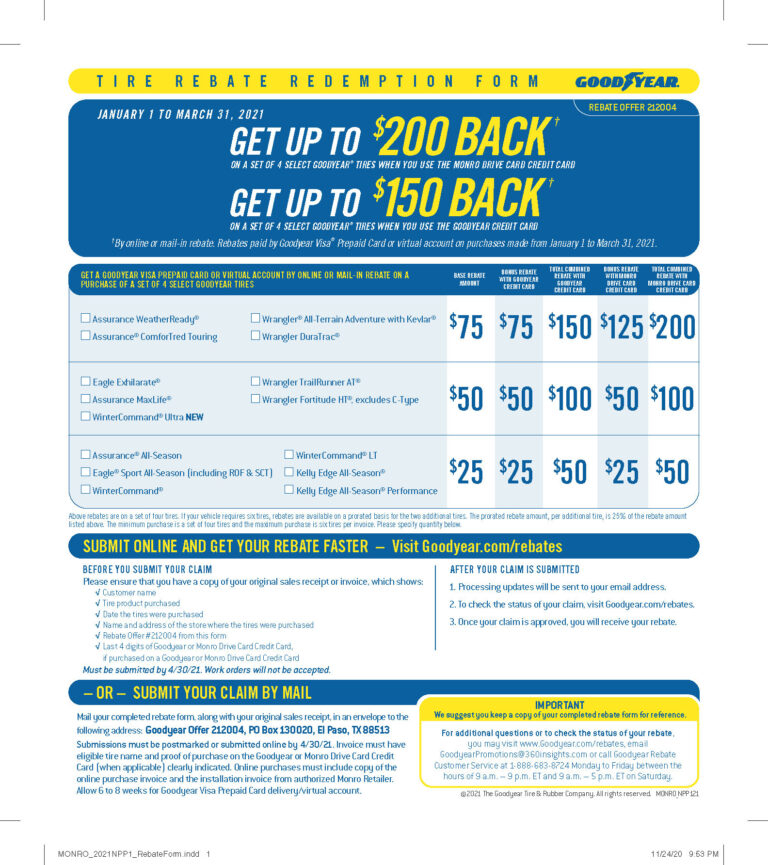 Goodyear Card Rebate