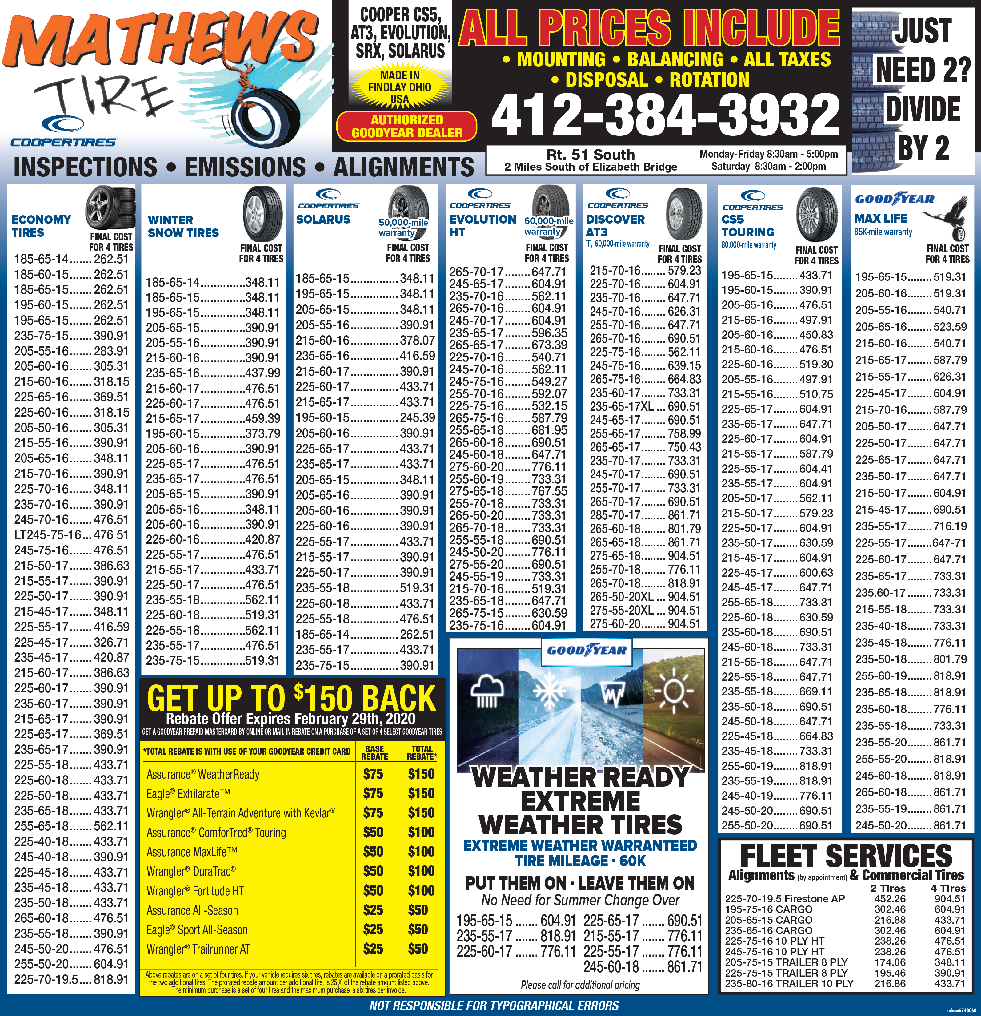 Upcoming Rebates On Goodyear Tires