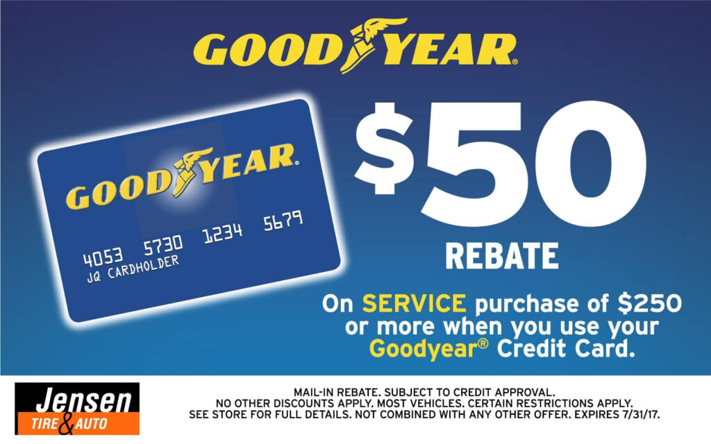 Use Goodyear Credit Card Rebate