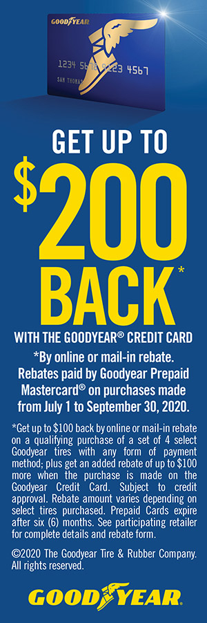 Use Goodyear Prepaid Rebate Cards For Credit Card